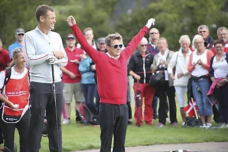 Tom Kristensen og kronprins Frederik.