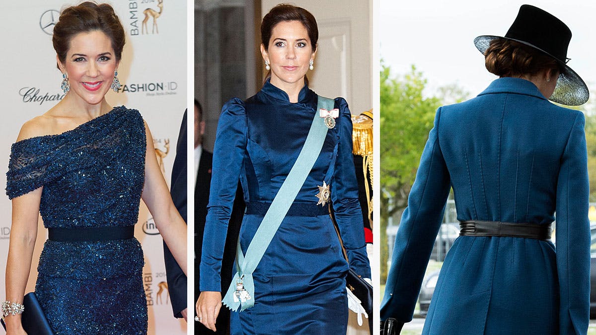 Danmarks smukke kronprinsesse Mary blå kjole
