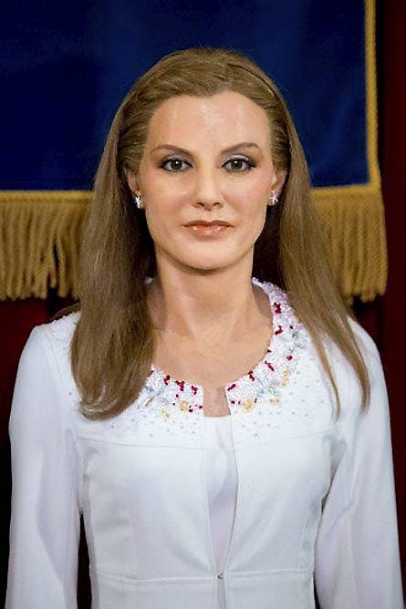 Dronning Letizia som voksfigur.