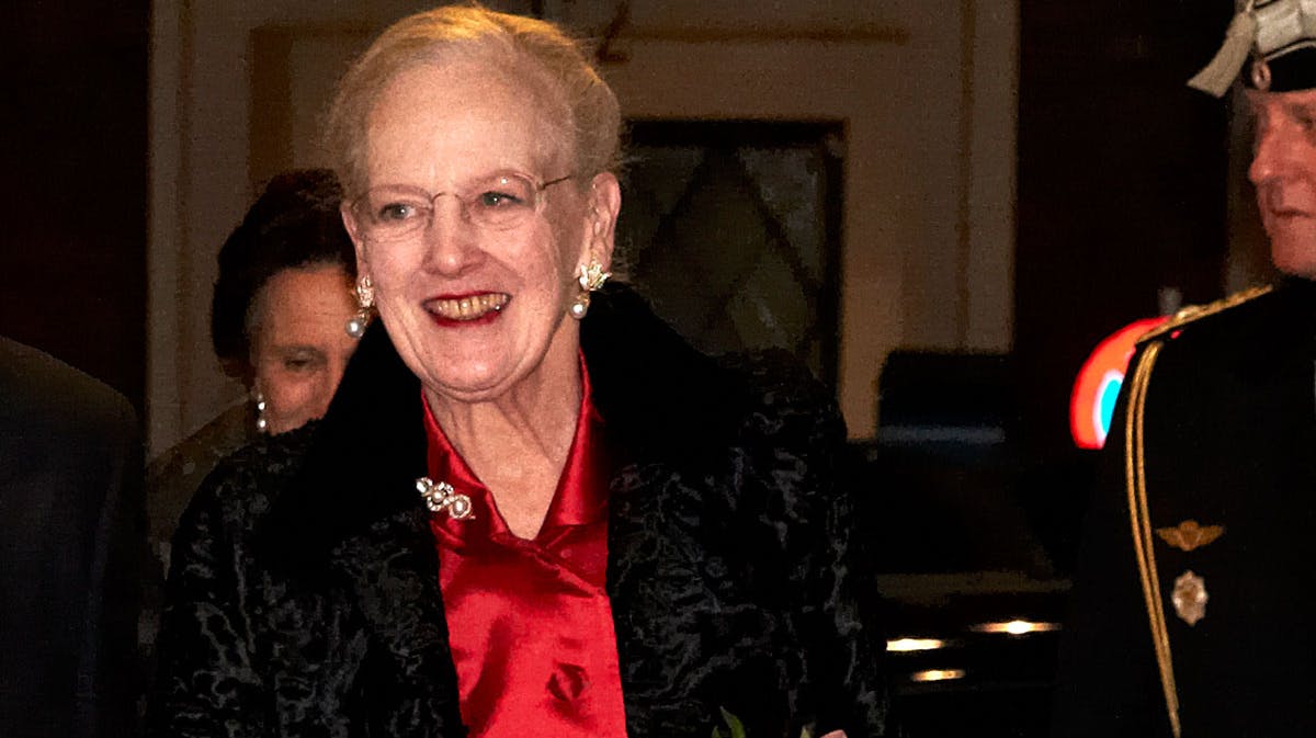 Dronning Margrethe måtte haste ind til koncerten.