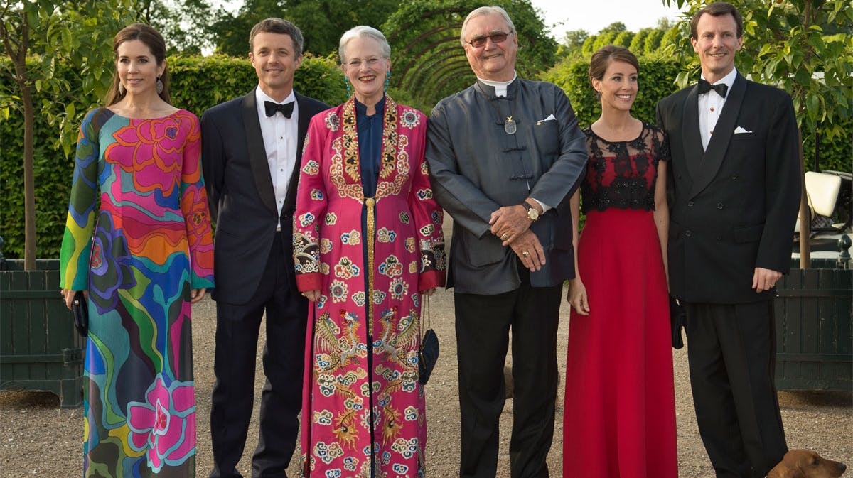 Kronprinsesse Mary, prins Henrik og kronprins Frederik.