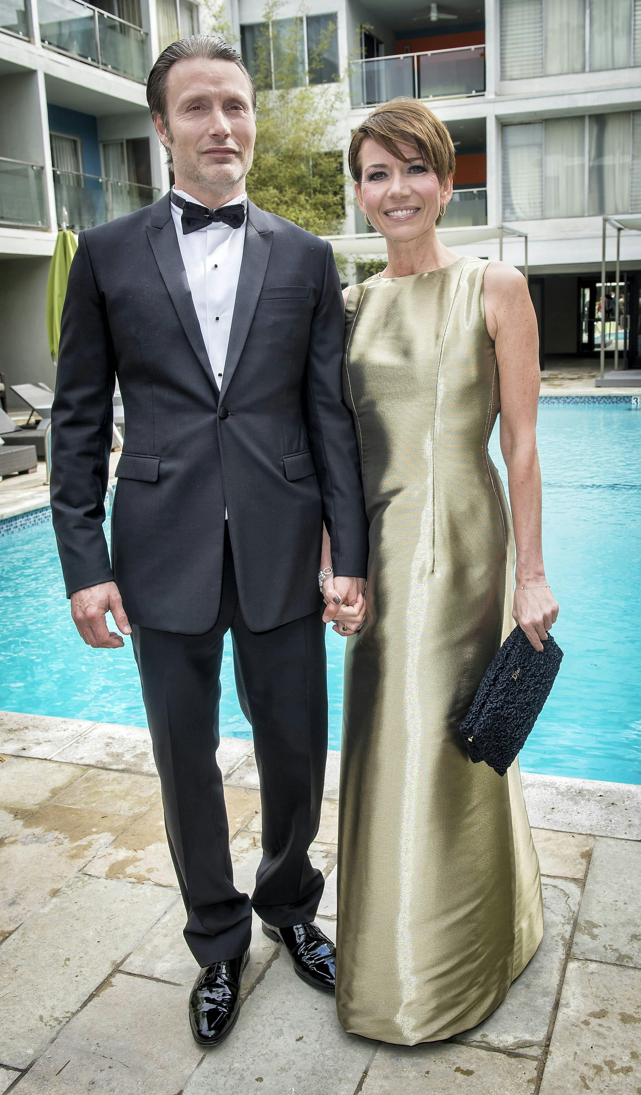 Mads Mikkelsen og hustru Hanne Jacobsen ved Oscar-uddelingen 2014.