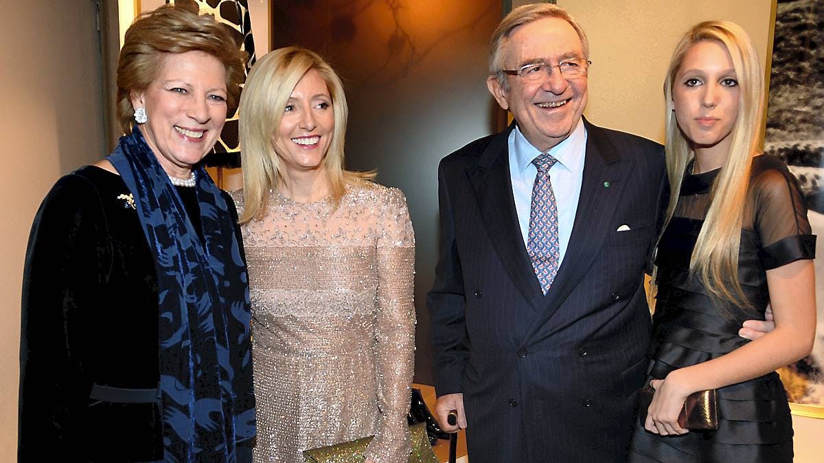 Dronning Anne-Marie, kronprinsesse Marie-Chantal, kong Konstantin og prinsesse Maria-Olympia