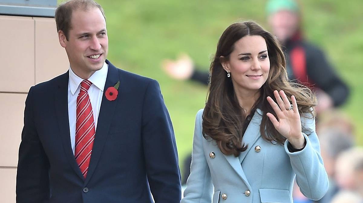 Prins William og hertuginde Catherine.