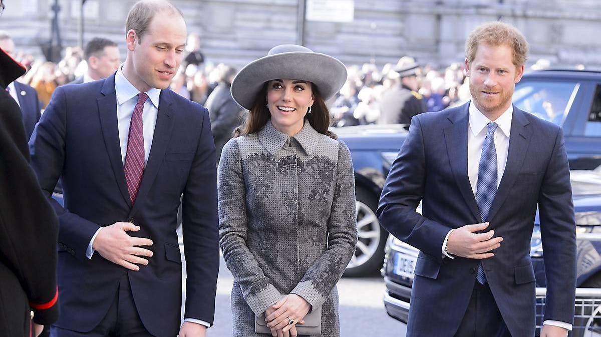 Prins William, prins Harry og hertuginde Catherine