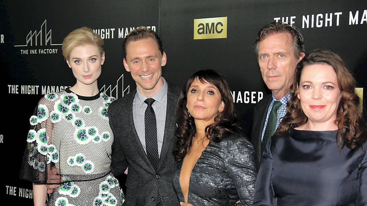 Olivia Colman, Tom Hiddleston, Susanne Bier, Elizabeth Debicki og Hugh Laurie