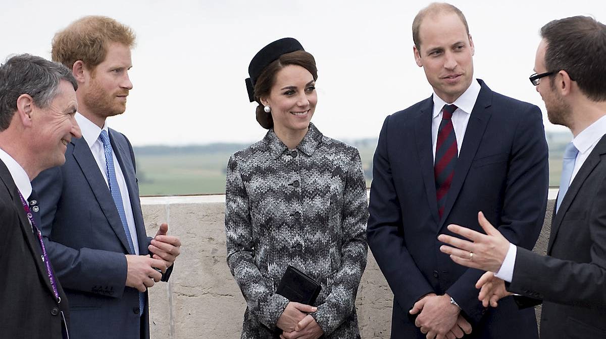 Prins Harry, hertuginde Kate og prins William