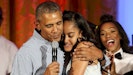 Præsident Barack Obama og Malia Obama