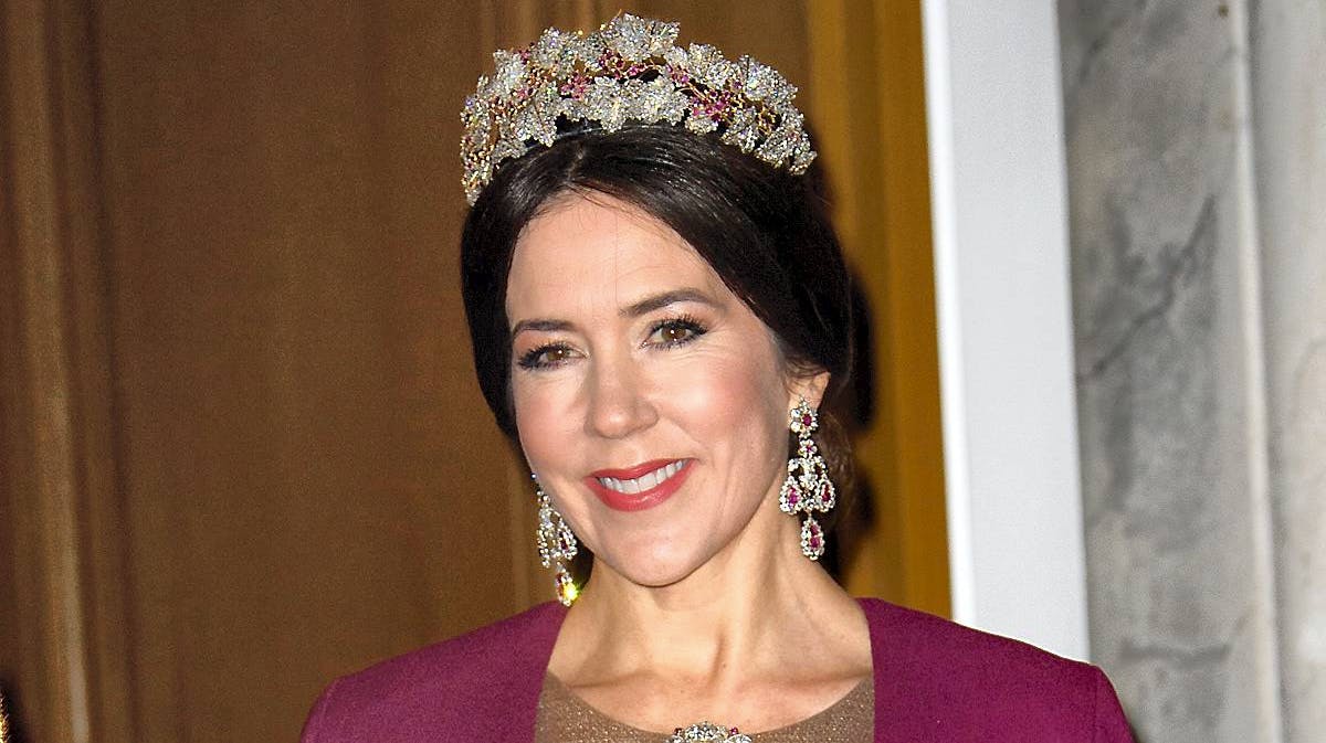 Kronprinsesse Mary til nytårskur- og taffel den 1. januar 2017.