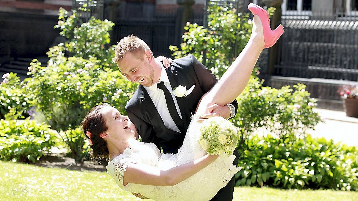 Katrine og Jakob blev gift på Københavns Rådhus sidste sommer.