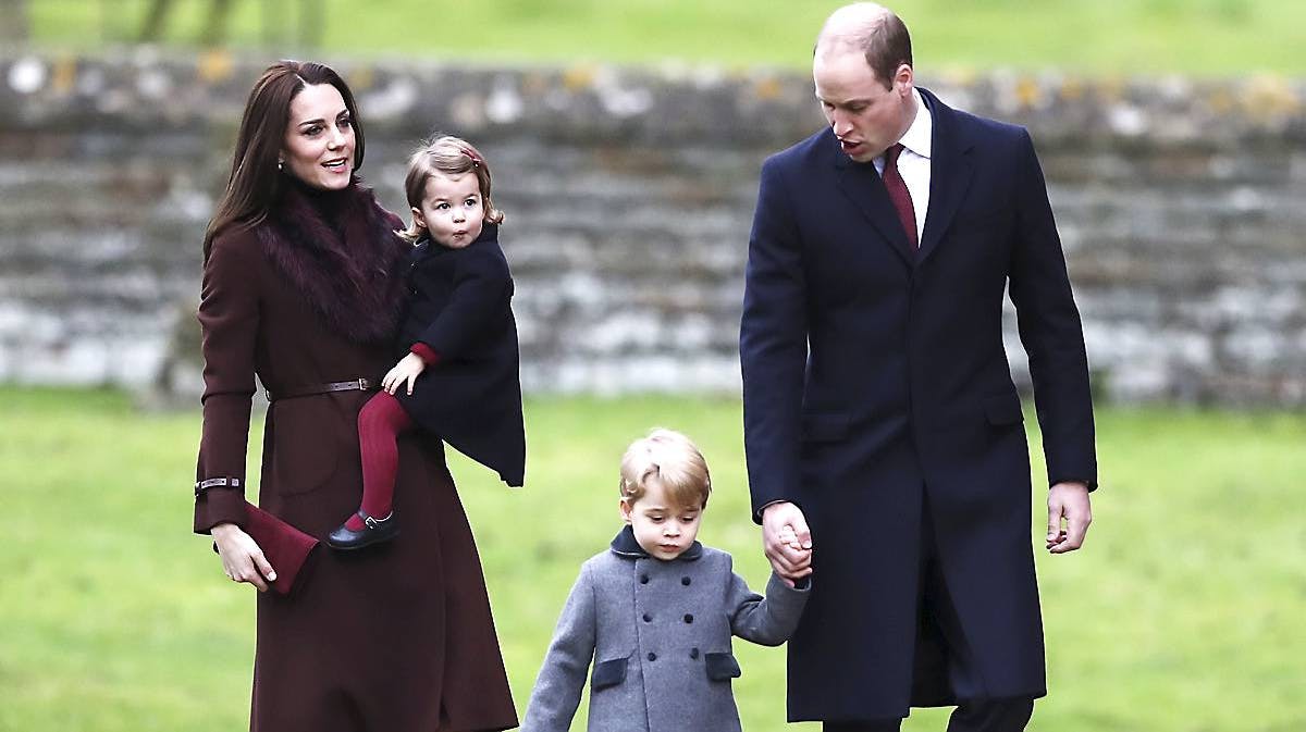 Hertuginde Catherine, prins William, prins George, prinsesse Charlotte