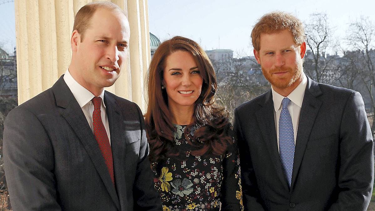 Prins William, hertuginde Catherine og prins Harry