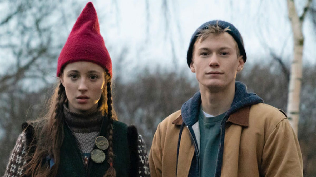 Josephine Højbjerg og Albert Rosin Harson som Tinka og Lasse i "Tinka og Kongespillet" fra 2019. 