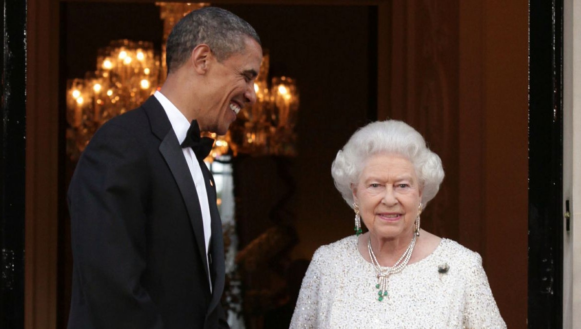 Dronning Elizabeth og Barack Obama