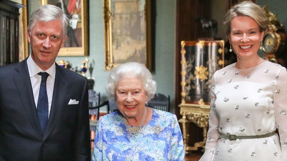 Kong Philippe, dronning Elizabeth og dronning Mathilde. 