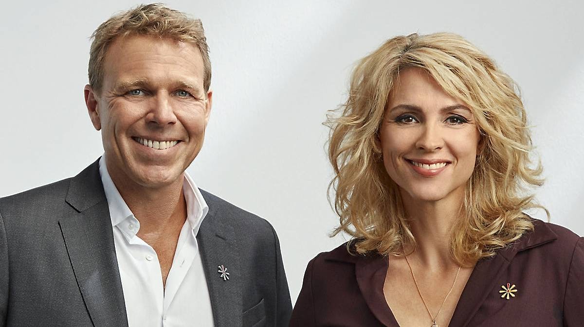 Mikkel Beha Erichsen og Cecilie Frøkjær.