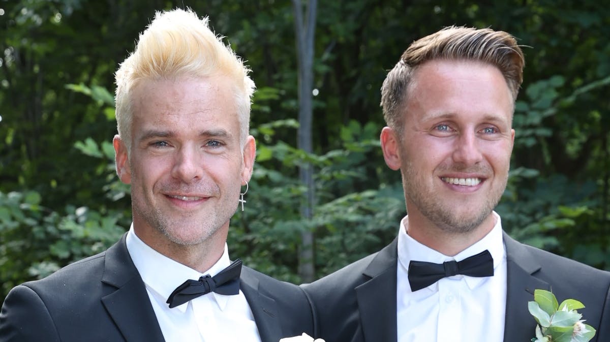 Brudeparret matchede hinanden flot. 
