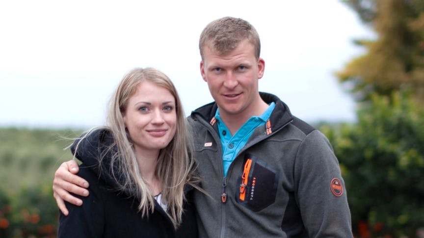 Carina Sørensen og Morten Larsen i Portugal. 