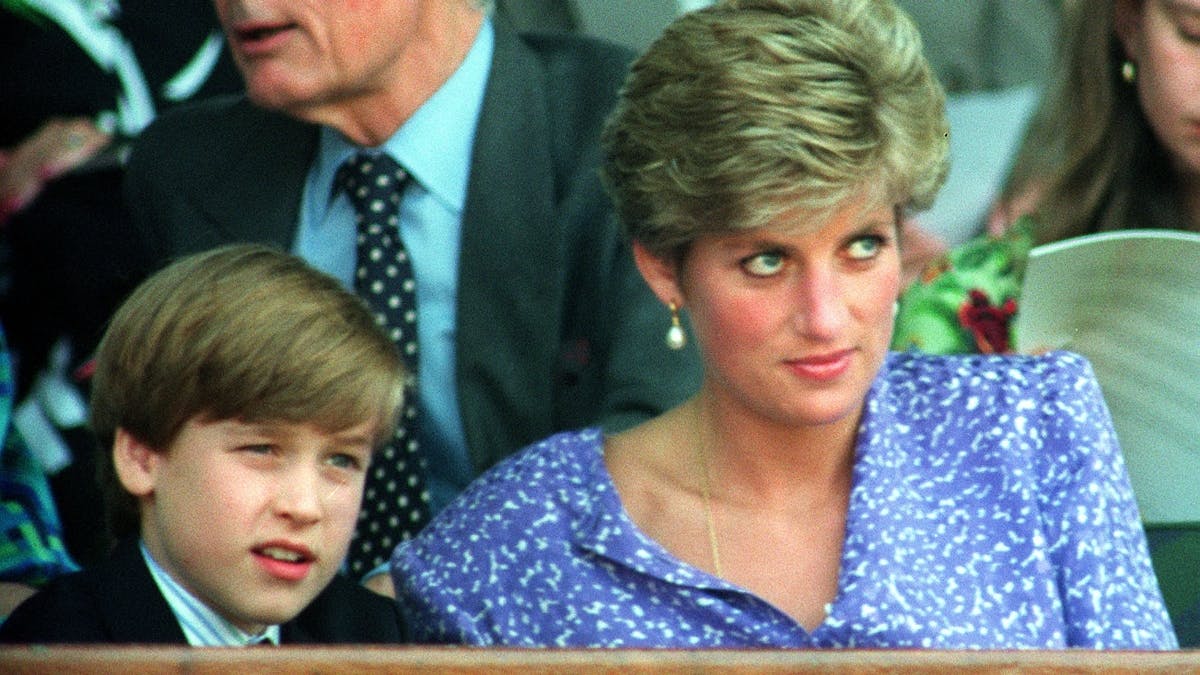 Prins William og prinsesse Diana til Wimbledon i 1991.