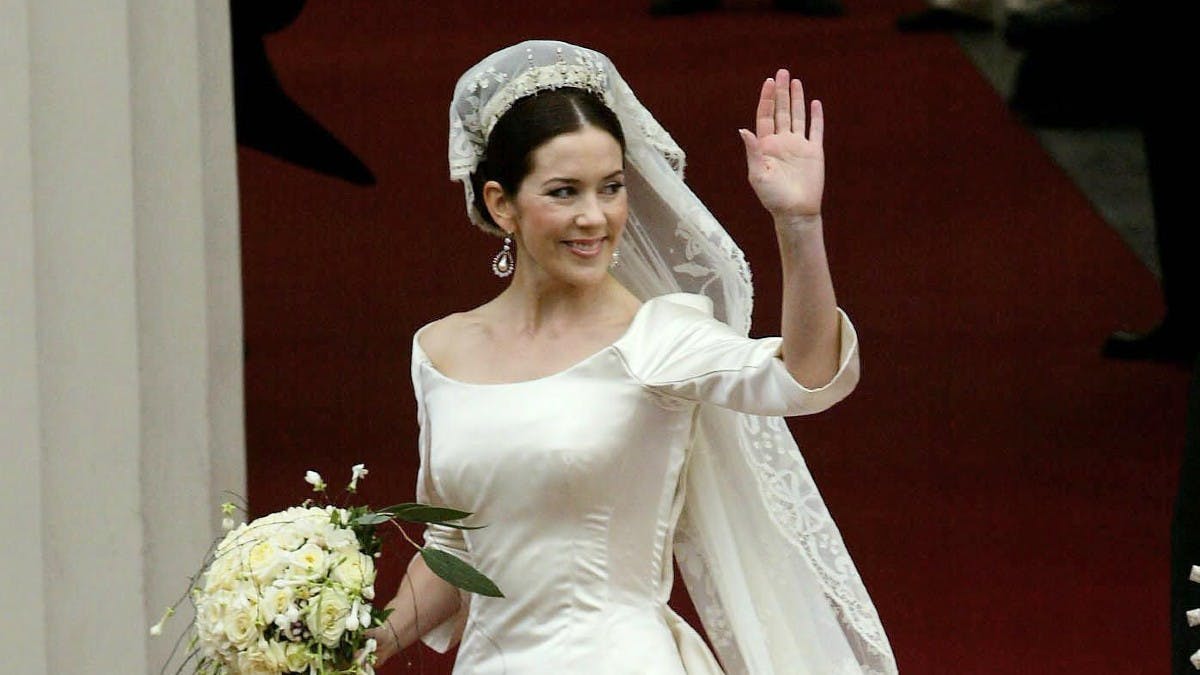 Kronprinsesse Mary på sin bryllupsdag i 2004.&nbsp;