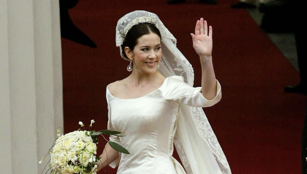 Kronprinsesse Mary på sin bryllupsdag i 2004.&nbsp;