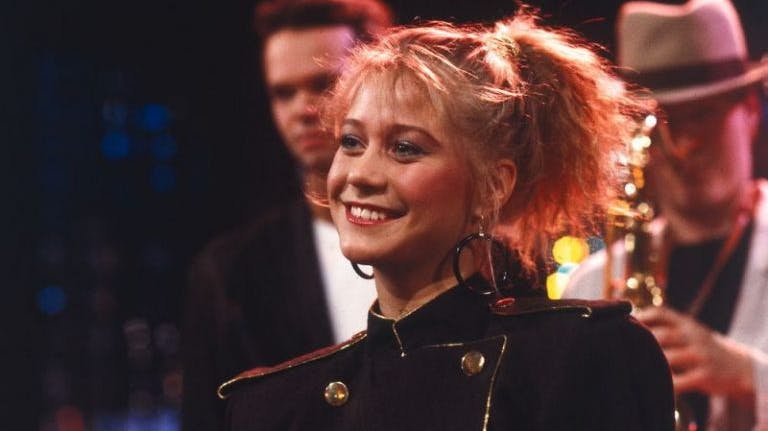 Trine Dyrholm ved Dansk Melodi grand prix 1987