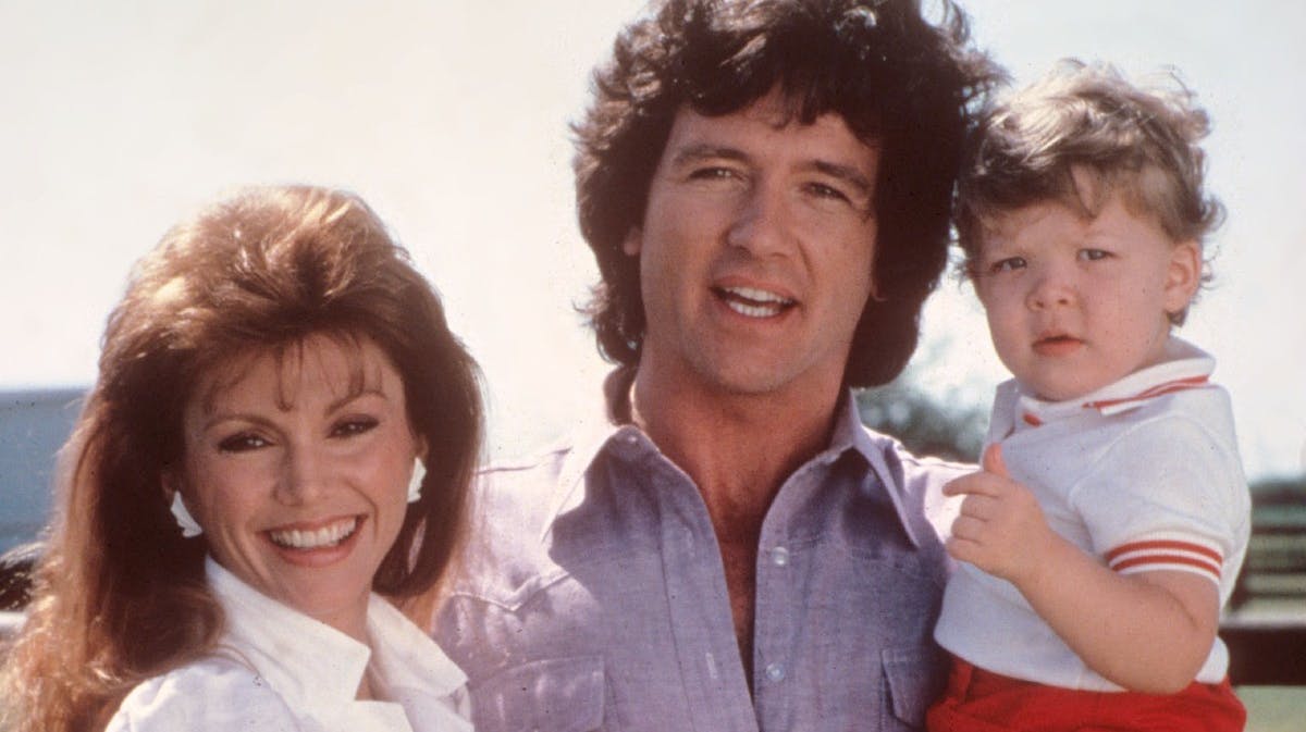 Victoria Principal og Patrick Duffy som Pamela og Bobby Ewing i "Dallas".