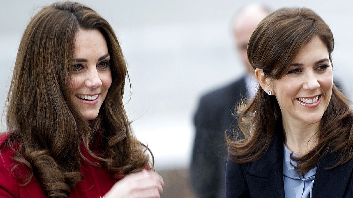 Hertuginde Catherine af Cambridge og kronprinsesse Mary