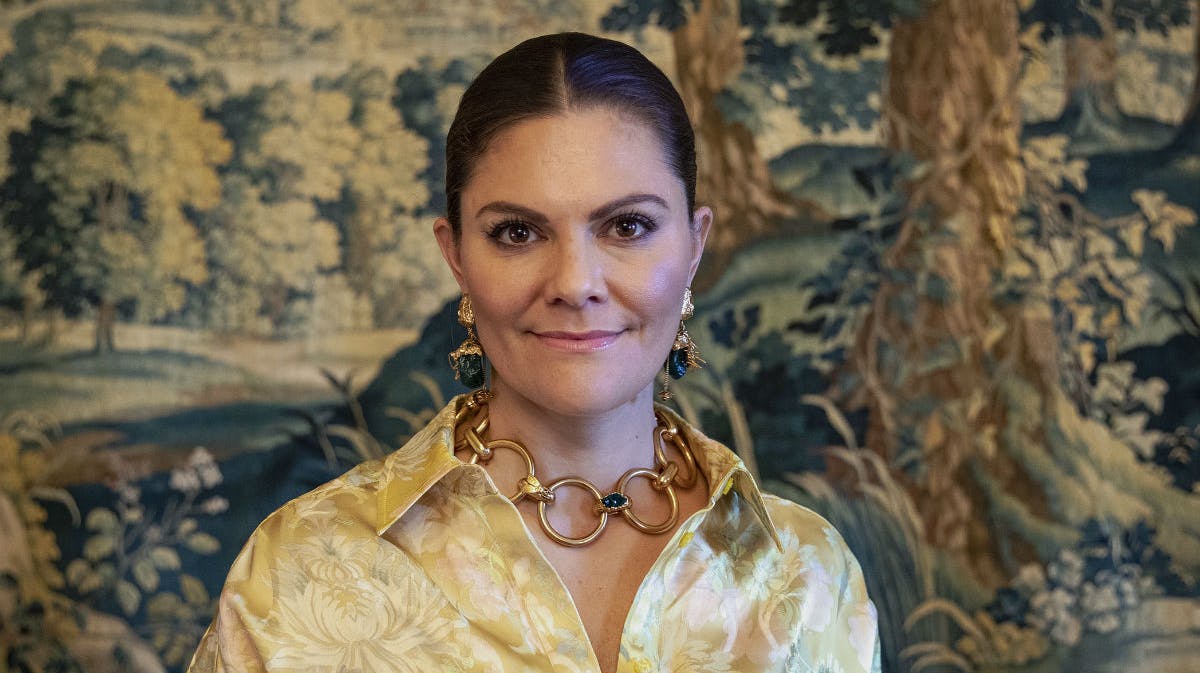 Kronprinsesse Victoria ved årets trægallafest, som hun deltog i digitalt, i december. 