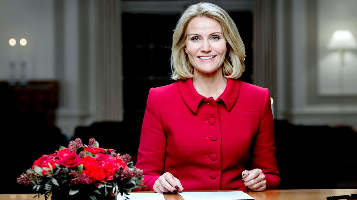 Statsminister Helle Thorning-Schmidt (S) holder nytårstale 1. januar 2015.