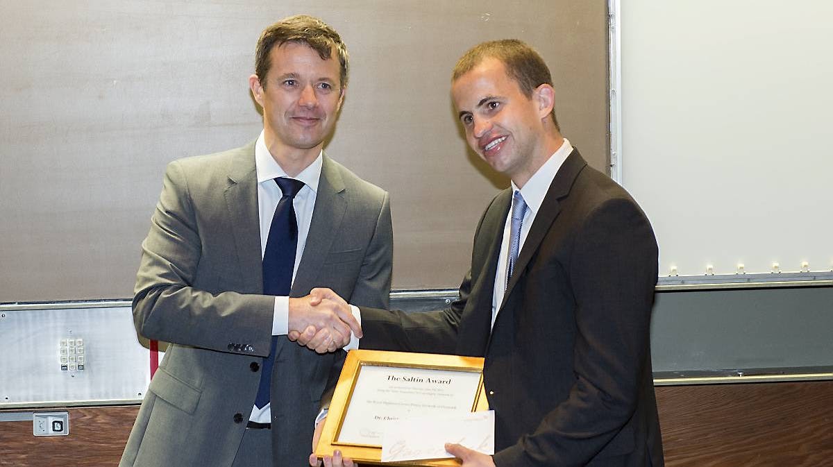 Kronprins Frederik sammen med dr. Siebenmann.