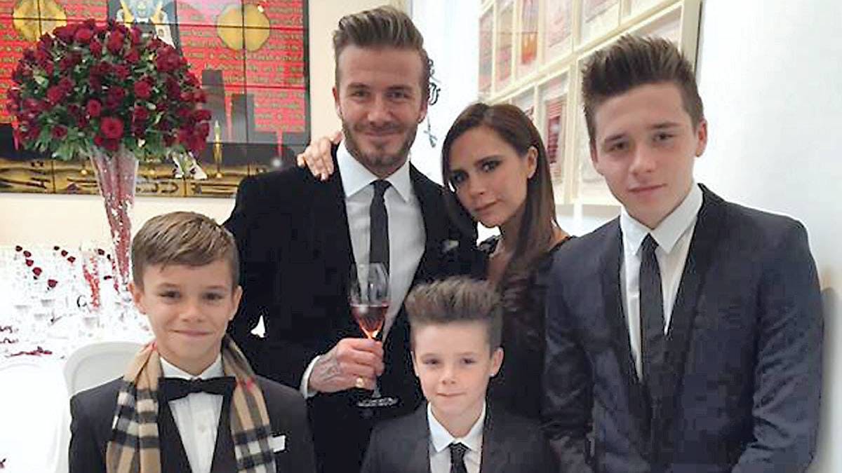 David Beckham, Victoria Beckham, Cruz Beckham, Romeo Beckham, Brooklyn Beckham