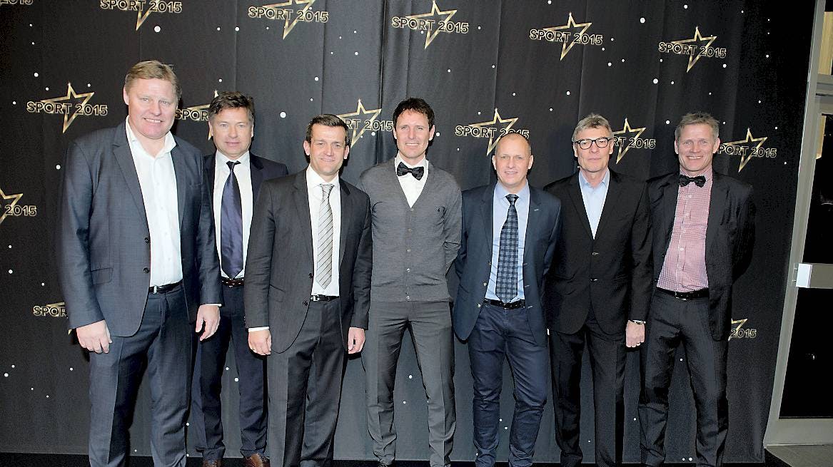 Henrik Larsen, John Sivebæk, Johnny Mølby, Flemming Povlsen, Torben Frank, Lars Olsen og Mogens Krogh