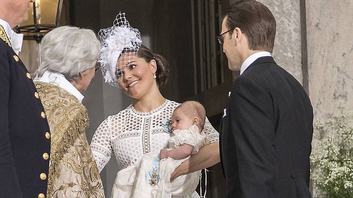 Prins Daniel, kronprinsesse Victoria og prins Oscar