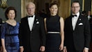 Dronning Silvia, kong Carl Gustaf, kronprinsesse Victoria og prins Daniel