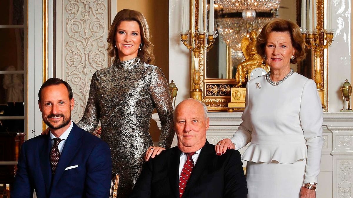 kronprins Haakon, prinsesse Märtha Louise, kong Harald og dronning Sonja
