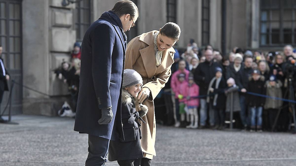 Prins Daniel, prinsesse Estelle, kronprinsesse Victoria