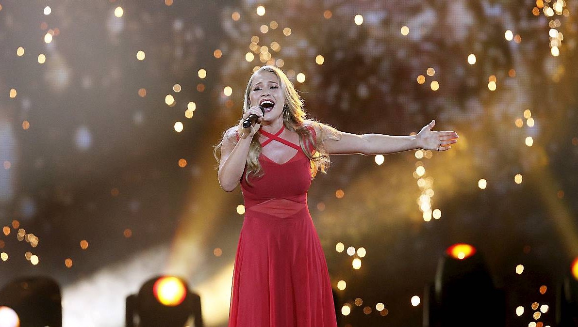 Anja Nissen ved Eurovision Song Contest semifinalen 2017.