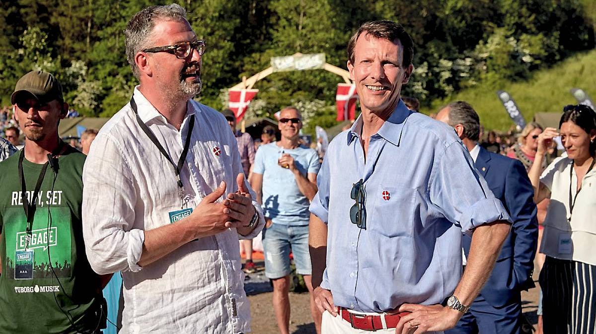 Prins Joachim med Jeppe Michael Jensen, der stod bag "Engage"-eventet og selv er krigsveteran.