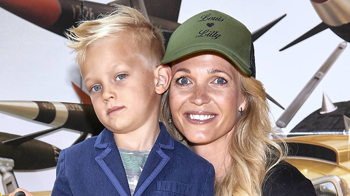 Tina Lund og sønnen Louis