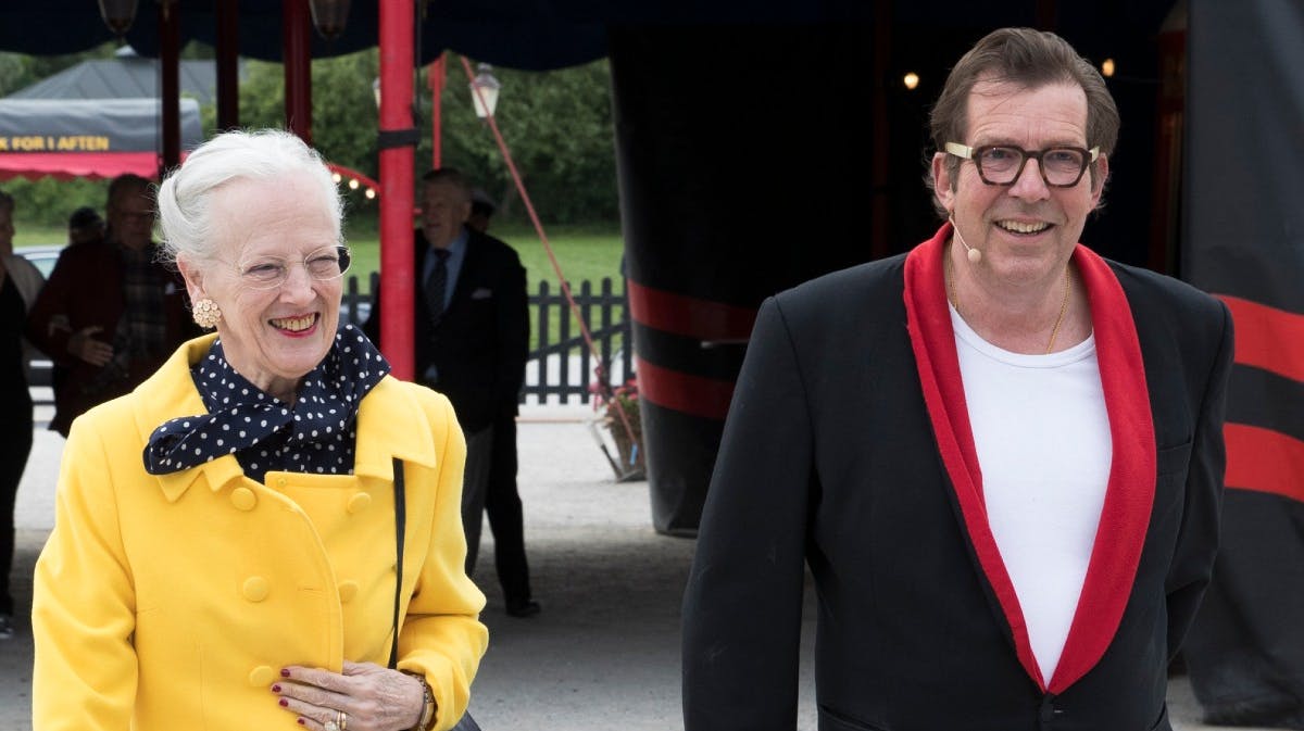Dronning Margrethe og Søren Østergaard. 