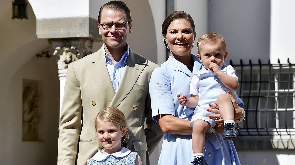 Prins Daniel, kronprinsesse Victoria, prinsesse Estelle og prins Oscar.