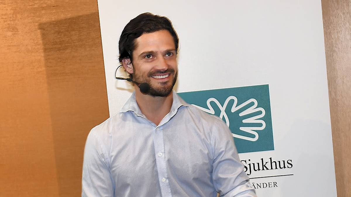 Prins Carl Philip på Danderyd Sjukhus den 31. august 2017.