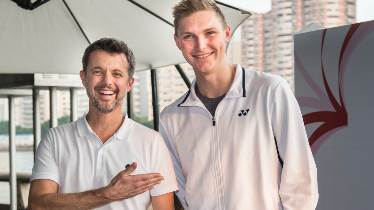 kronprins Frederik og Viktor Axelsen