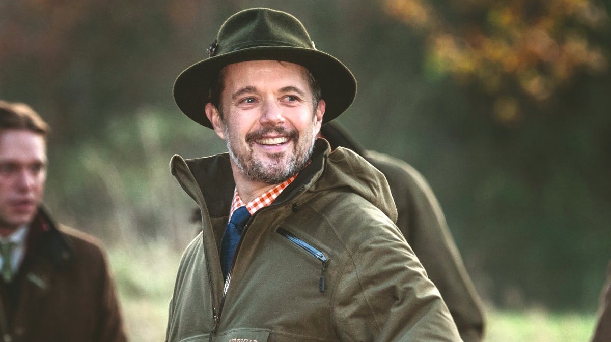 Kronprins Frederik på kongejagt i Gribskov i 2017. 