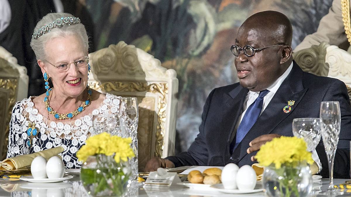 Dronning Margrethe og Ghanas præsident