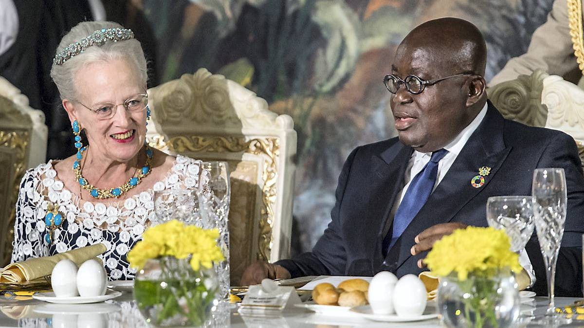 Dronning Margrethe og Ghanas præsident