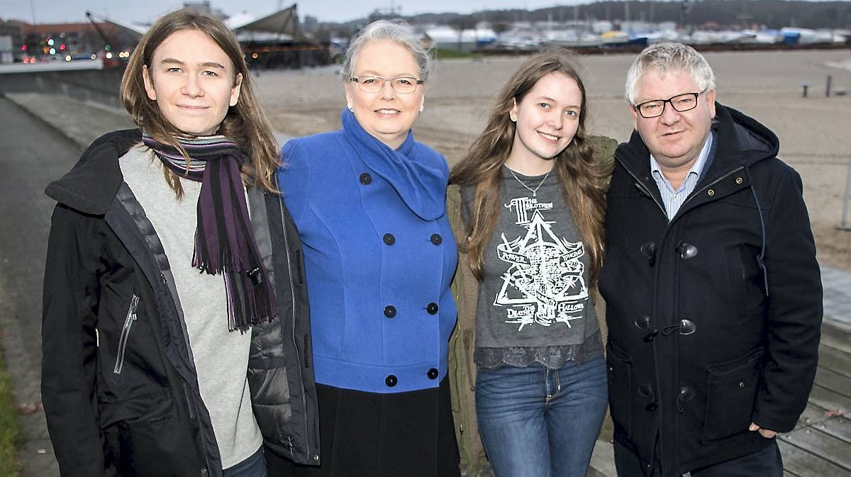 Rachel, Lars, Theresia og David Ellebye.