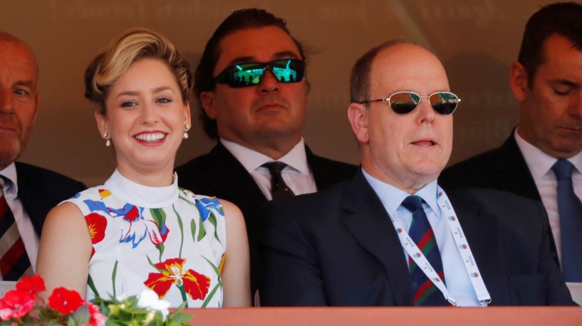 Jazmin Grimaldi med sin far, fyrst Albert.