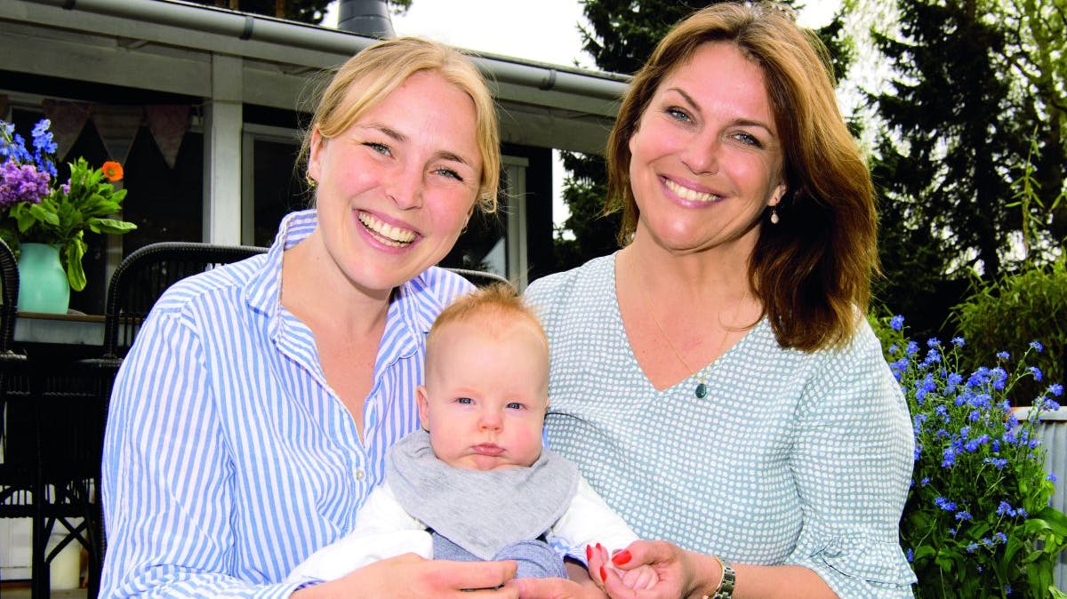 Louise Dorph, datteren Signe og barnebarnet Anker.